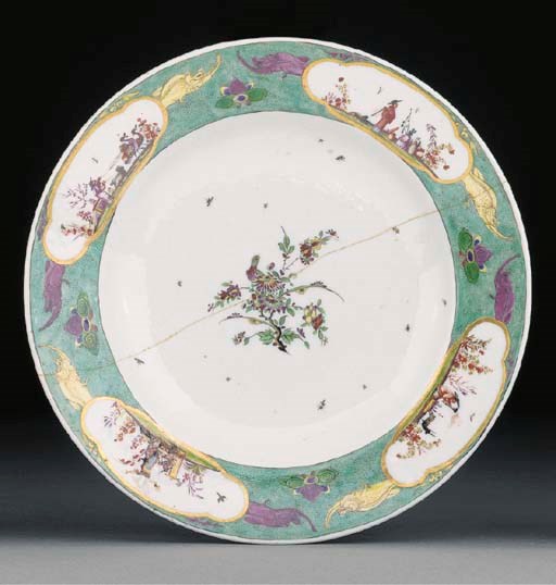 A Meissen chinoiserie plate