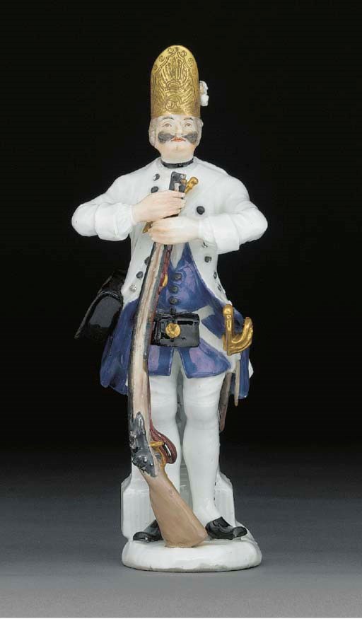 A Meissen figure of a fusilier