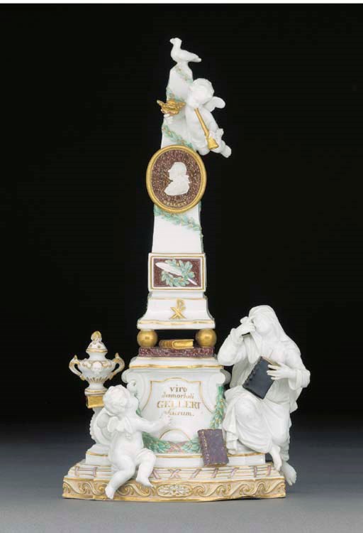 A Meissen (Marcolini) model of a monument