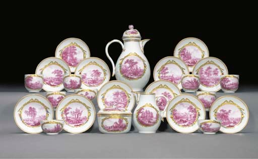 A Meissen (Marcolini) part tea and coffee-service