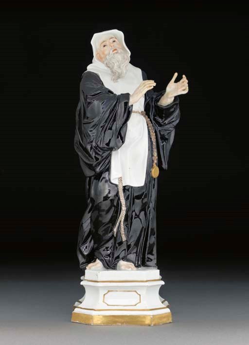 A Meissen figure of St. Dominic