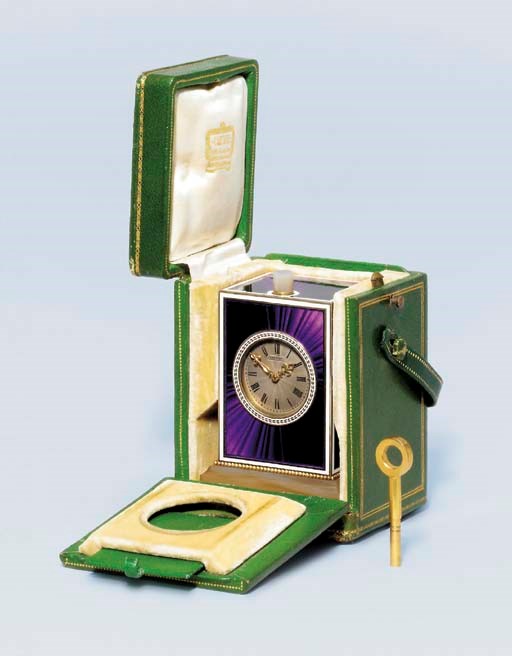 A Swiss Art Deco silver, guilloché enamel and moss agate minute-repeating travel timepiece