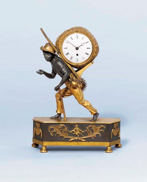 A French bronze and ormolu pendule au sauvage