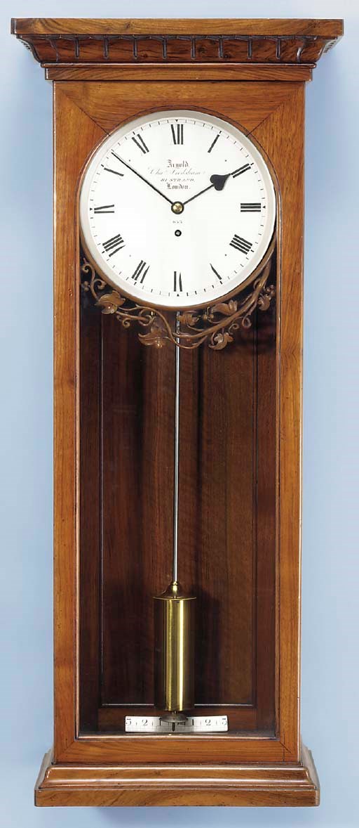 A victorian walnut wall regulator