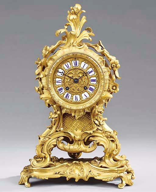 A Napoleon III ormolu striking mantel clock, circa 1870
