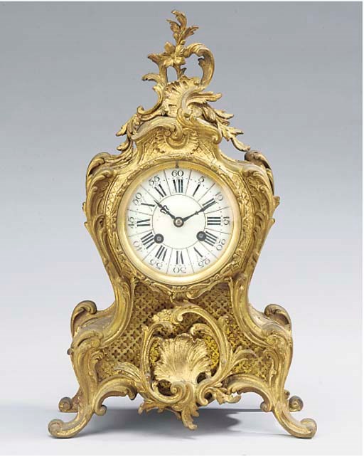 A French gilt-metal striking mantel clock, circa 1890