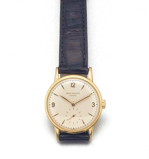 PATEK PHILIPPE: AN 18ct. GOLD WRISTWATCH
signed Patek Philippe, Geneve, Movement No.954841, Ref: 1471, 1950-53.