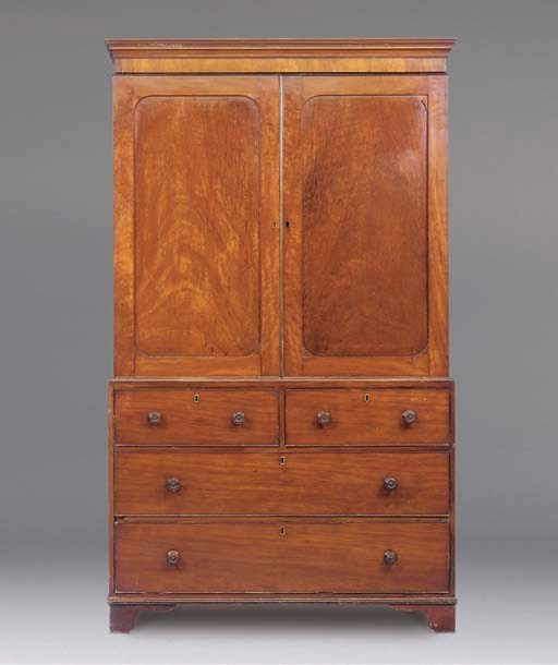 A MAHOGANY LINEN PRESS