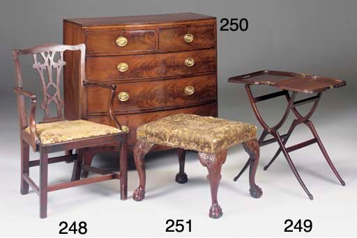 A PAIR OF MAHOGANY ELBOW CHAIRS