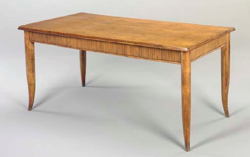 AN OAK TABLE,