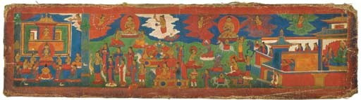 A Manuscript Page of Paradise Scenes