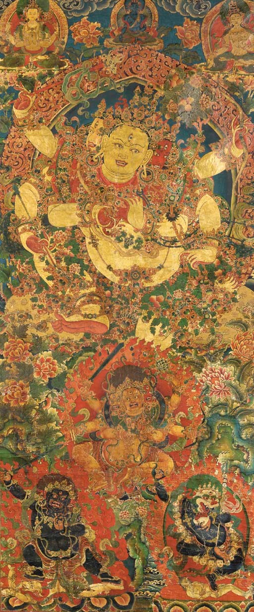 A Large Thangka of Parnashavari