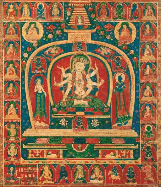 A Thangka of Ushnishavijaya