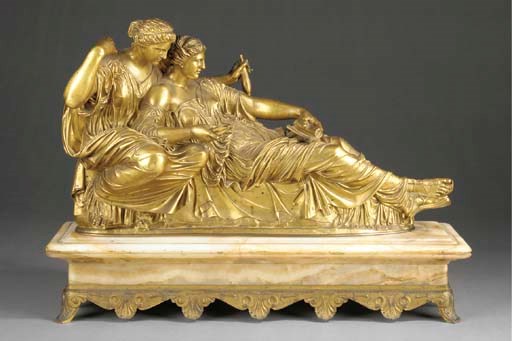 A French gilt-bronze group