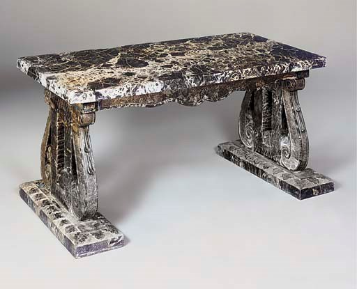 A Portor des Pyrenees marble table
