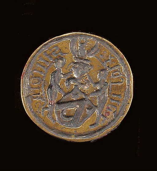 MATRICE DE SCEAU EN CUIVRE REPRESENTANT LA RESURRECTION DE LAZARE