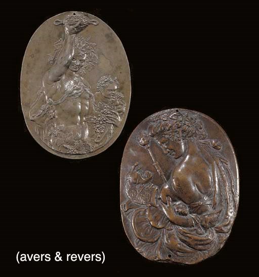 PLAQUE EN BRONZE DE FORME OVALE