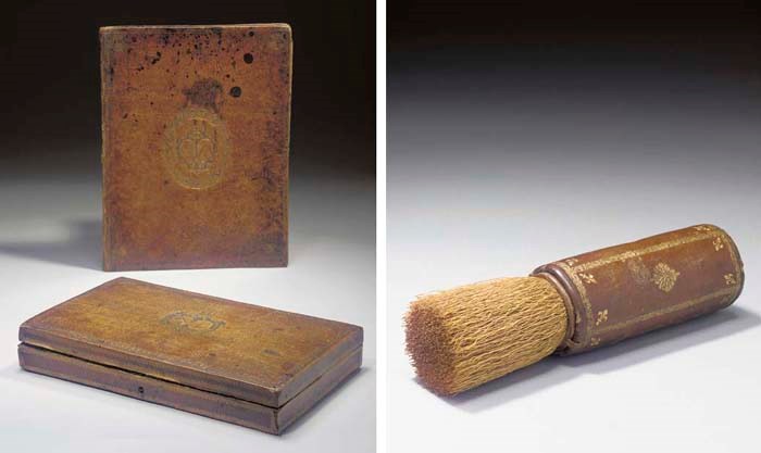 COFFRET, SOUS-MAIN ET BROSSE DU XVIIIEME SIECLE