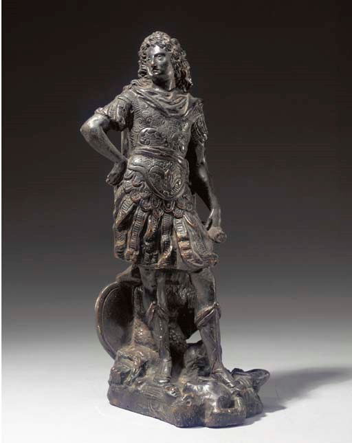 STATUETTE EN PLATRE DE LOUIS XIV EN VAINQUEUR