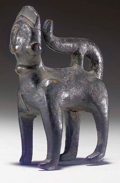 STATUETTE DE HARPIE EN BRONZE