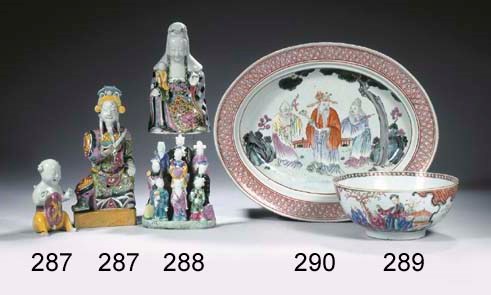 A famille rose figure group of the Immortals