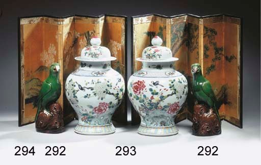 Two Japanese six-panel screens