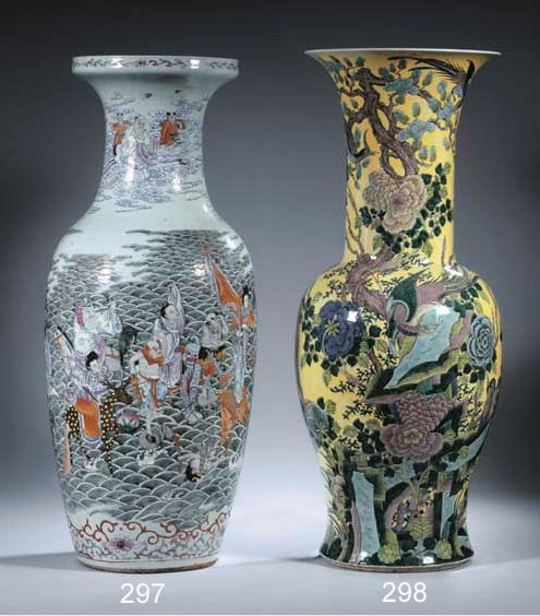 A famille verte yanyan vase