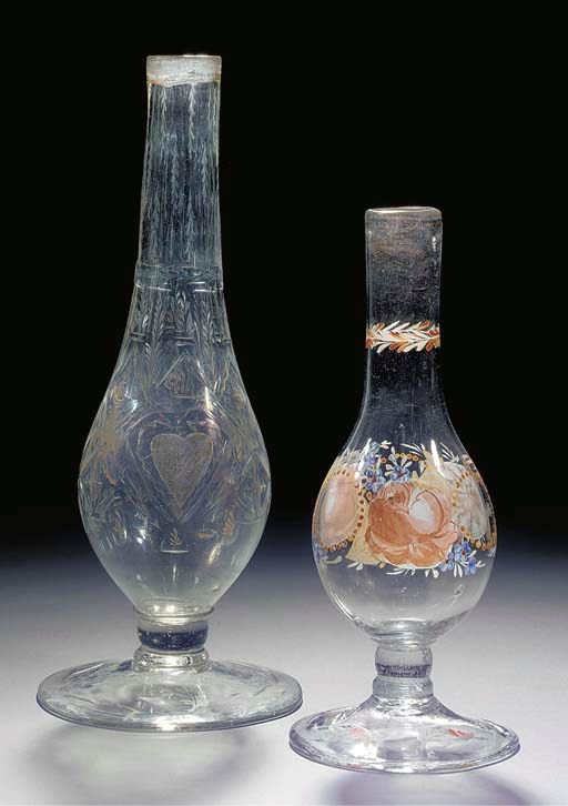 Two Beykoz glass vases,th Century
