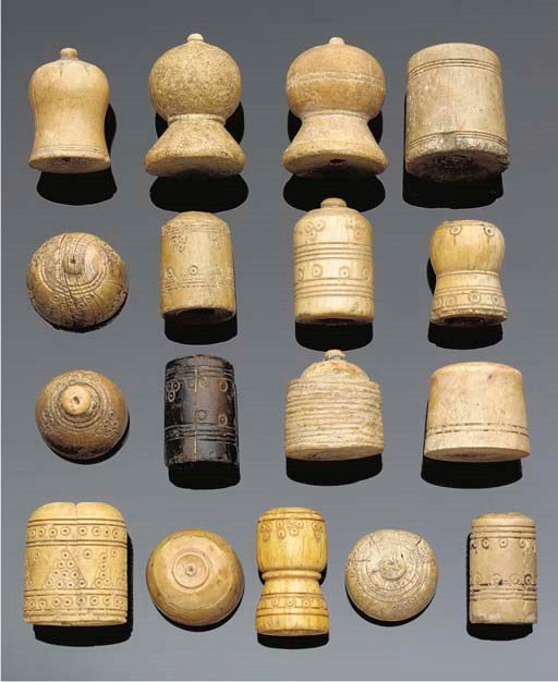 Seventeen ivory games pieces, north-east Iran 12th-16th Century