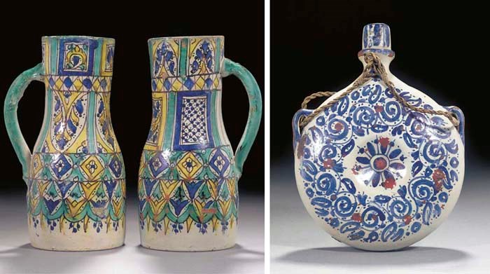 A pair of Moroccan ewers, 19th century