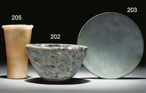 AN EGYPTIAN DIORITE-GNEISS BOWL