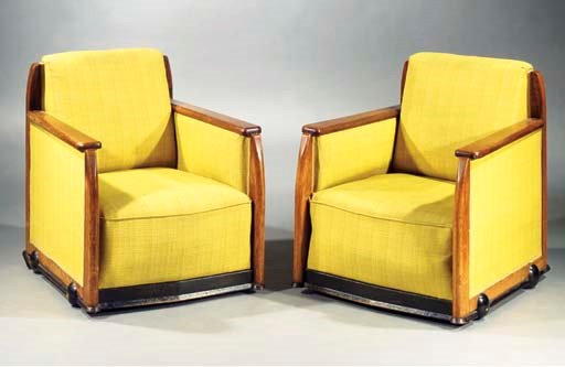 Two oak easy chairs
