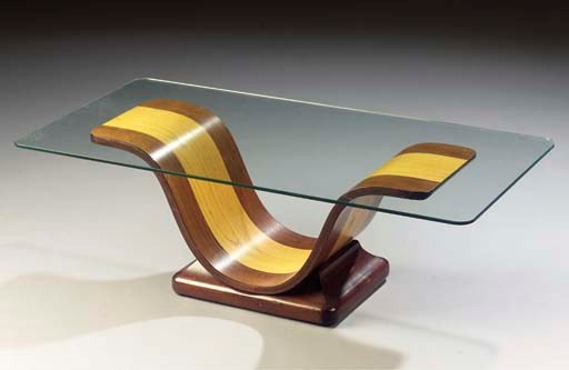A veneered occasional table