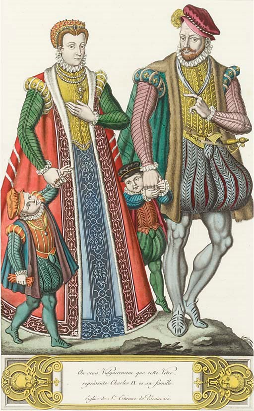 WILLEMIN, Nicolas Xavier (1763-1833).  Monuments Français Inédits, pour servir a l' Histoire des Arts, [Paris:] 1806-39. 3 volumes including text vol., 2° (442 x 290mm.). 2 hand-coloured engraved titles and 300 plates by Nicolas Xavier Willemin, many hand-coloured, text by André Pottier. (Occasional light mainly marginal spotting and staining.) Contemporary half scarlet morocco, spines gilt (extremities lightly rubbed). Provenance: Le M.is de Biencourt (library label). 	 (3)