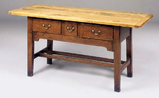 A WELSH SYCAMORE AND OAK FARMHOUSE TABLE