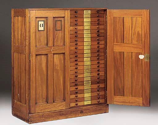 A VICTORIAN MAHOGANY COLLECTOR'S CABINET