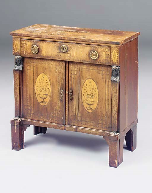 A DUTCH MAHOGANY AND MARQUETRY BUFFET