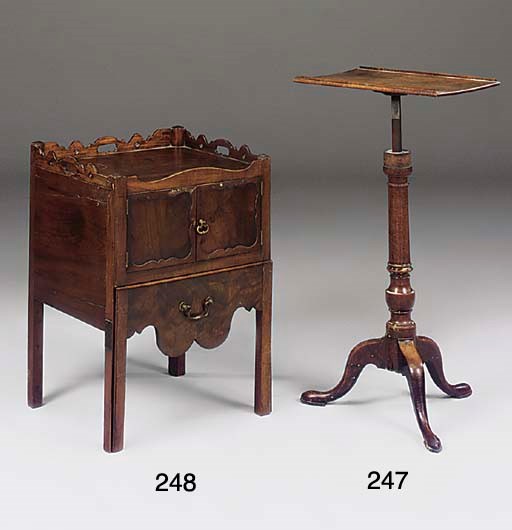 A GEORGE III MAHOGANY BEDSIDE COMMODE