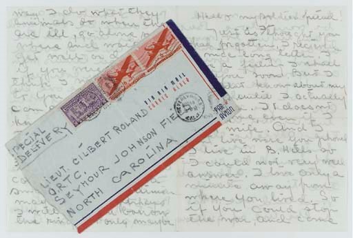 GRETA GARBO HANDWRITTEN LETTER TO GILBERT ROLAND