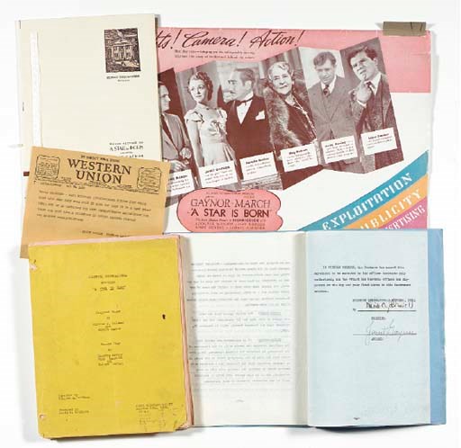 JANET GAYNOR AND DAVID O. SELZNICK SIGNED CONTRACT FROM "A STAR IS BORN"