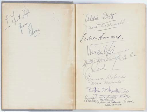 'GONE WITH THE WIND' HARDCOVER BOOK SIGNED BY ALL MAIN CAST MEMBERS