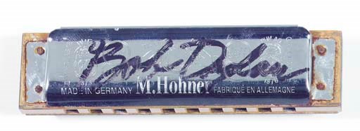 BOB DYLAN SIGNED HARMONICA