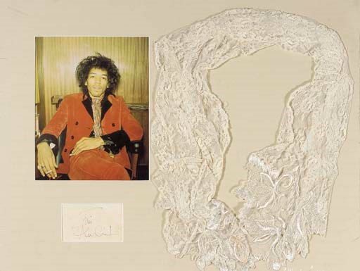 JIMI HENDRIX SCARF AND SIGNATURE