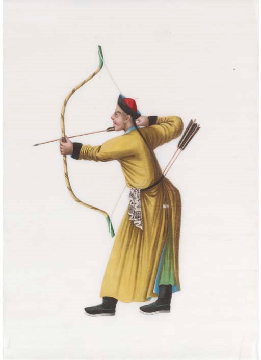 A set of twelve export paintings on ricepaper, 19th century