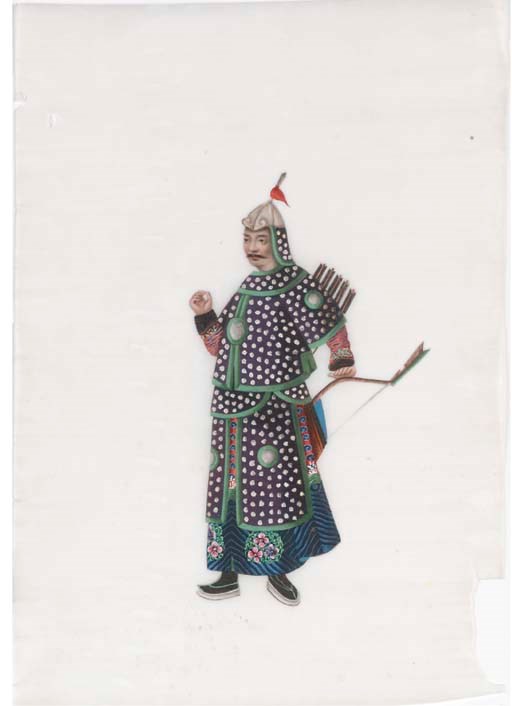 Twelve export paintings on ricepaper, 19th century