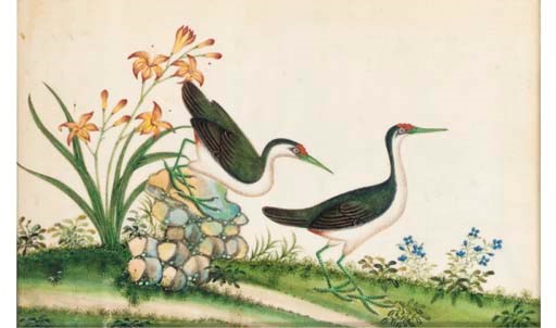 Eight Chinese ricepaper paintings, 19th century