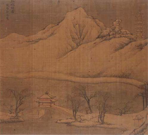 An album leaf, ink and colour on silk, 17th/18th century