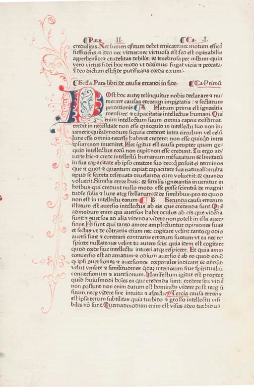 GUILLERMUS ALVERNUS, Episcopus Parisiensis (1180-1249). De fide et legibus. [Augsburg: Günther Zainer, 1475-76.]
