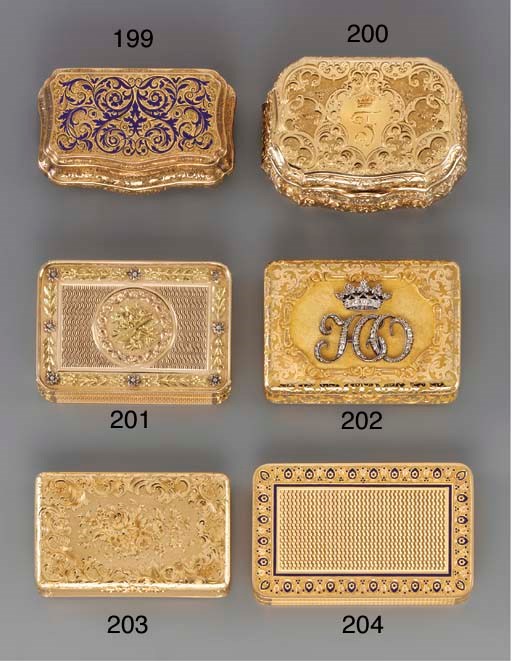 A FRENCH ROYAL JEWELLED GOLD PRESENTATION SNUFF-BOX