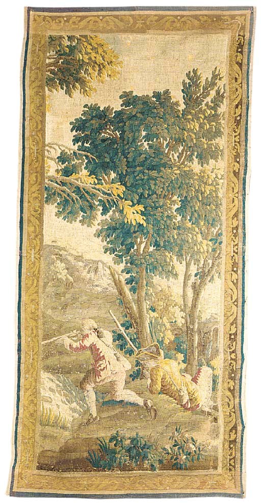 AN AUBUSSON TAPESTRY PANEL